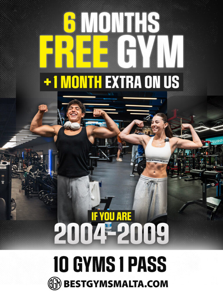 6 Months Free Gym + 1 Month Extra on Us If you are 2004 - 2009. 10 Gyms, 1 Pass